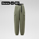 蕉內（Bananain）熱皮502+女士工裝長(cháng)褲子束腳休閑運動(dòng)寬松保暖25秋冬季款女裝衣服 霧墨綠 S