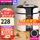 樂(lè )創(chuàng  )（lecon）迷你電壓力鍋 電飯煲2L智能可預約小型大容量飯店電飯鍋食堂用商用 學(xué)生宿舍小電飯煲高壓鍋 白色2L+密封圈*1