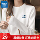 真維斯（Jeanswest）純棉t恤女2025新款秋季女士慵懶風(fēng)休閑長(cháng)袖上衣通勤簡(jiǎn)約打底衫HG 白色(夏日椰樹(shù)胸標) L (165/88A)