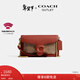 蔻馳（COACH）【新年禮物】女士經(jīng)典標志TABBY手拿包斜挎包盒子包真皮女包 B4/棕黃色 銹紅色