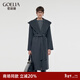 歌莉婭【高智大衣】  羊毛雙面呢翻領(lǐng)1CNC6N390 08H深花灰 S