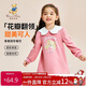 Classic Teddy精典泰迪女童連衣裙兒童裙子中大童裝花朵蓬蓬裙公主裙 皮粉 120 