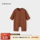 babylove【縱享絲柔】嬰兒連體衣春秋季羊毛衣服寶寶哈衣居家睡衣打底衣