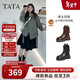 他她（TATA）25冬商場(chǎng)同款百搭時(shí)裝靴女短靴CE401DZ5 黑色（絨里） 37