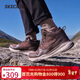 斯凱奇（Skechers）新年禮物男鞋冬中高幫休閑鞋戶(hù)外百搭增高男靴運動(dòng)鞋工裝靴65731