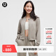 lululemon丨Ribbed Softstreme 女士羅紋短款夾克 速干 LW3JP5S 暖褐灰 S