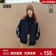 森馬（Semir）[商場(chǎng)同款]外套女蕾絲運動(dòng)風(fēng)2025秋oversize立領(lǐng)夾克101525108020