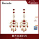 Eternelle法國永恒歐美原創(chuàng  )設計耳環(huán)女氣質(zhì)網(wǎng)紅百搭高級感復古風(fēng)耳飾 熱烈紅