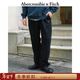 Abercrombie & Fitch小麋鹿圖案美式保暖抓絨直筒衛褲長(cháng)褲25秋冬男裝134-5142 黑色 XS (170/70A) 偏大偏長(cháng)，建議小一碼