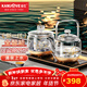 金灶（KAMJOVE）涌泉式全自動(dòng)上水電熱水壺 玻璃燒水壺智能電茶爐保溫整套茶具H19 H19【升級提梁款】37*20臺嵌可用