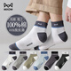 貓人正品100%純棉襪子吸汗防臭抗菌耐磨船襪運動(dòng)青年潮流男襪短筒 白色+淺灰+藍色+綠色+深灰+黑色 10A抗菌純棉抗起球 6雙 均碼