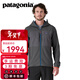 巴塔哥尼亞（Patagonia）男士R2戶(hù)外防風(fēng)保暖抓絨衣運動(dòng)休閑連帽衫  Techface Hoody 83731 FGE 抓絨摩擦易起球浮絨 M 175/180(CM)  68/79(KG)