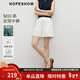 紅袖白色顯瘦休閑褲2025夏季新款女裝MIU系H型通勤百搭氣質(zhì)中腰短褲 本白001 S