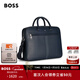 雨果博斯BOSS男士紋理裝飾人造革公文包 404-深藍色 常規