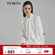 PORTS寶姿 商場(chǎng)同款新品女裝氣質(zhì)慵懶綁帶襯衫LL8B007KWT003 奶白色 M (6)