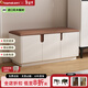 柏夢(mèng)可實(shí)木換鞋凳高端輕奢家用門(mén)口可坐鞋柜入戶(hù)坐凳一體玄關(guān)儲物穿鞋凳 UC-100米白色【100*35*42cm】