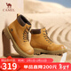 駱駝（CAMEL）【山越】工裝靴男新潮厚底增高馬丁靴 L15W076018 土黃(男款) 41