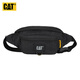 卡特（CAT）腰包輕便胸包防潑水斜挎包騎行運動(dòng)手機小包背部口袋暗紋黑84577