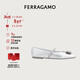 菲拉格慕（Ferragamo）女士銀色新版Vara芭蕾舞平底鞋 0769030_1C _ 65 新年禮物送女友