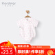 Kordear新生兒護肚連體衣寶寶夏裝綁帶衣服嬰兒短袖包屁衣和尚服 粉色/紗布 66cm