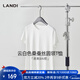 藍地（LANDI）短袖t恤女2025夏季新款簡(jiǎn)約純色百搭打底衫圓領(lǐng)半袖上 白色 L