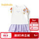 巴拉巴拉童裝女童短袖套裝短裙兩件套兒童衣服寶寶夏裝設計感洋氣 本白10101 100