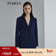 PORTS女裝春夏新款絲巾裝飾西裝LL8J006NWB011 丈青 2
