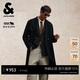 杰克·瓊斯（JACK&JONES） 男裝秋季毛呢大衣純羊毛雙排扣通勤純色長(cháng)款簡(jiǎn)約外套225427014