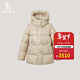 哈吉斯（HAZZYS）女裝 2025冬季新款【宋佳明星同款】鵝絨連帽羽絨服女ASFSU0CDU44 淺米色LI L (165/88A 40)