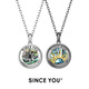 SINCE YOU日月星宇情侶項鏈一對輕奢時(shí)尚毛衣鏈女潮流氣質(zhì)配飾男情人節禮物 極光太陽(yáng)神項鏈