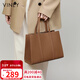 viney牛皮包包女包大容量托特包休閑單肩斜挎生日禮物高級感送女友老婆