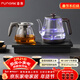 FUNORK全自動(dòng)上水電熱水壺 茶臺燒水壺家用辦公一體機茶桌茶幾嵌入式茶具電茶爐套裝 RY-10鈦灰色保溫1L