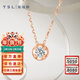 謝瑞麟（TSL）新年禮物18k金鉆石項鏈女鉆石彩金鎖骨鏈套鏈BB408