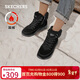斯凱奇（Skechers）新年禮物女靴冬高幫休閑鞋厚底增高馬丁靴戶(hù)外運動(dòng)工裝靴144770C