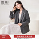香影灰色廓形西裝外套女2026春裝新款高智感雙排扣氣質(zhì)通勤小西服 深灰 S 155/80A/85-95斤
