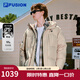斐樂(lè )（FILA）FUSION潮牌情侶款羽絨服2025冬季新款寬松保暖連帽外套 幽卡其-DK L 175/96A/L