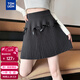 唐獅（TonLion）【關(guān)曉彤同款】2025秋冬女甜美淑女蝴蝶結毛織半身短裙百搭裙子潮