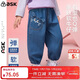 ASK JUNIOR【立體貓耳朵】?jì)和澴?6春女童水洗牛仔褲小童束腳褲長(cháng)褲