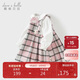 戴維貝拉兒童棉連衣裙女童格子裙女寶寶洋氣學(xué)院風(fēng)裙子