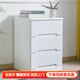 仟藝繪全實(shí)木斗柜客廳收納柜臥室床頭柜抽屜柜子多功能五斗柜多層儲物柜 窄三斗白【長(cháng)45*寬40*高64cm】