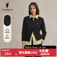 POLOWALK紅色麻花針織開(kāi)衫女秋冬新款保羅女裝新年本命年毛衣開(kāi)衫外套上衣 黑色【新款】 2XL (175)