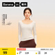 蕉內（Bananain）【劉浩存同款】熱皮301+女士打底衣長(cháng)袖T恤棉感25秋冬保暖可外穿 【劉浩存同款|芭蕾領(lǐng)】奶白 M