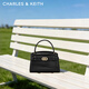 CHARLES&KEITH鱷魚(yú)紋凱莉包手提斜挎婚包包女包生日新年禮物CK2-50270880-1 Black黑色 S
