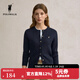 POLOWALK紅色麻花針織開(kāi)衫女秋冬新款保羅女裝新年本命年毛衣開(kāi)衫外套上衣 藏青【新款】 2XL (175)