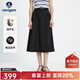 Navigare意大利小帆船半身裙羊毛A字裙百搭中長(cháng)裙女裝裙不同批次隨機發(fā)貨 暗夜黑 L