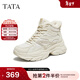 他她（TATA）女鞋2025厚底高幫老爹鞋加絨復古運動(dòng)休閑鞋子SWC01DD5 杏色（絨里） 37