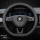 斯柯達方向盤(pán)套真皮速派明銳柯米克柯珞克柯迪亞克汽車(chē)把套超薄款 D型超薄款【雙色線(xiàn)】不帶標