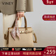 viney牛皮手提包包女包斜挎包高檔媽媽包中年生日情人節禮物送女友老婆 【卡其色】新年送女生實(shí)用輕奢托特包 時(shí)尚品牌百搭通勤單肩包