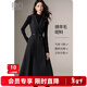 晚白【新品】2025冬新款知性輕熟風(fēng)V領(lǐng)羊毛裙挺括收腰百搭無(wú)袖連衣裙 深灰色 M