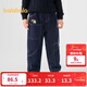 巴拉巴拉男童長(cháng)褲繡花牛仔褲秋冬工裝時(shí)尚潮 牛仔深藍88301 130